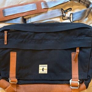 Cotopaxi Black and Tan Messenger Bag